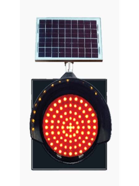 LAMPA SEMNALIZARE TRAFIC INCARCARE SOLARA CULOARE ROSIE Ø300