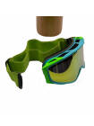 OCHELARI SKI FUMURII CAMELEON AURIU CU ELASTIC AJUSTABIL VERDE SI RAMA BLEU