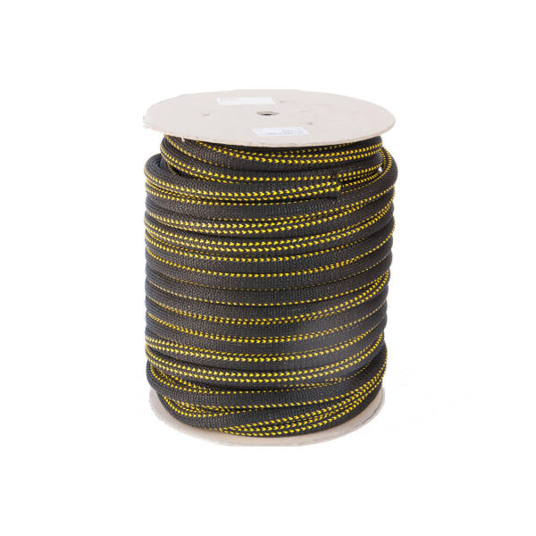 FRANGHIE POLIPROPILENA 16 MM NEGRU/GALBEN 50M