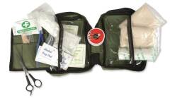 IFAK TRUSA INDIVIDUALA DE PRIM AJUTOR MILITARA COMBAT MIL-TEC 25 PIESE KAKI IFAK ІНДИВІДУАЛЬНА АПТЕЧКА MIL-TEC COMBAT 25 ШТ. KAKI